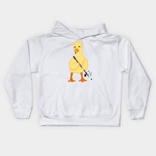 Bass Clarinet Duck Kids Hoodie